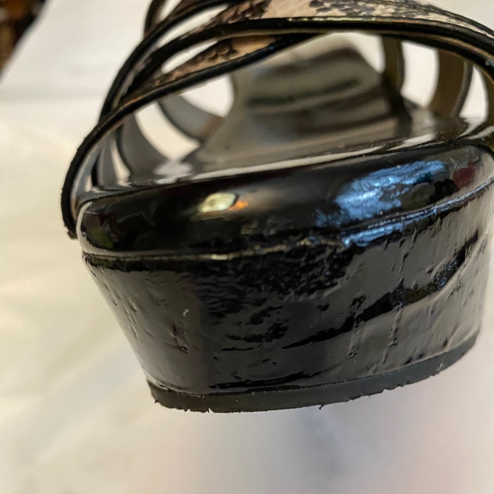 Arturo Chiang Snake Print Platform Slides - image 7